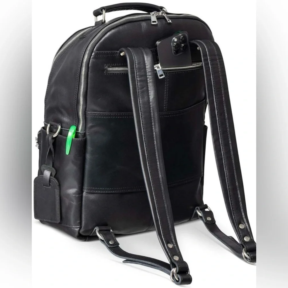 HIDES Canada Top Grain Leather Backpack Rucksack